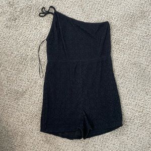 Zara Off Shoulder Black Romper